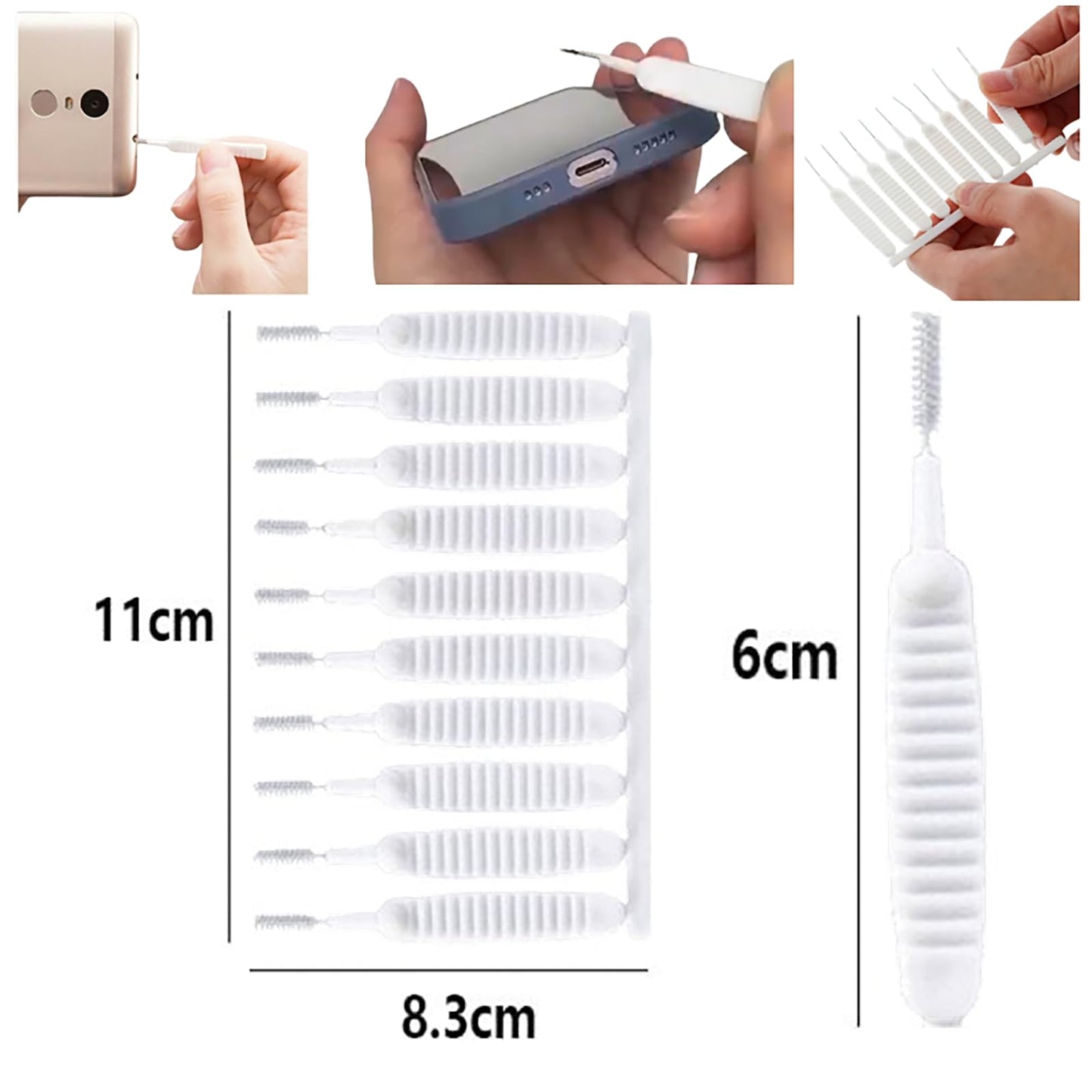 Gap Hole Anti-Clogging Cleaning Brush, 2025 Upgrade Shower Head Brush Shower Head Cleaning Brush Shower Head Cleaner Tool Multifunctional Shower Head Cleaning Brushes for Household Bathroom (10Pack)