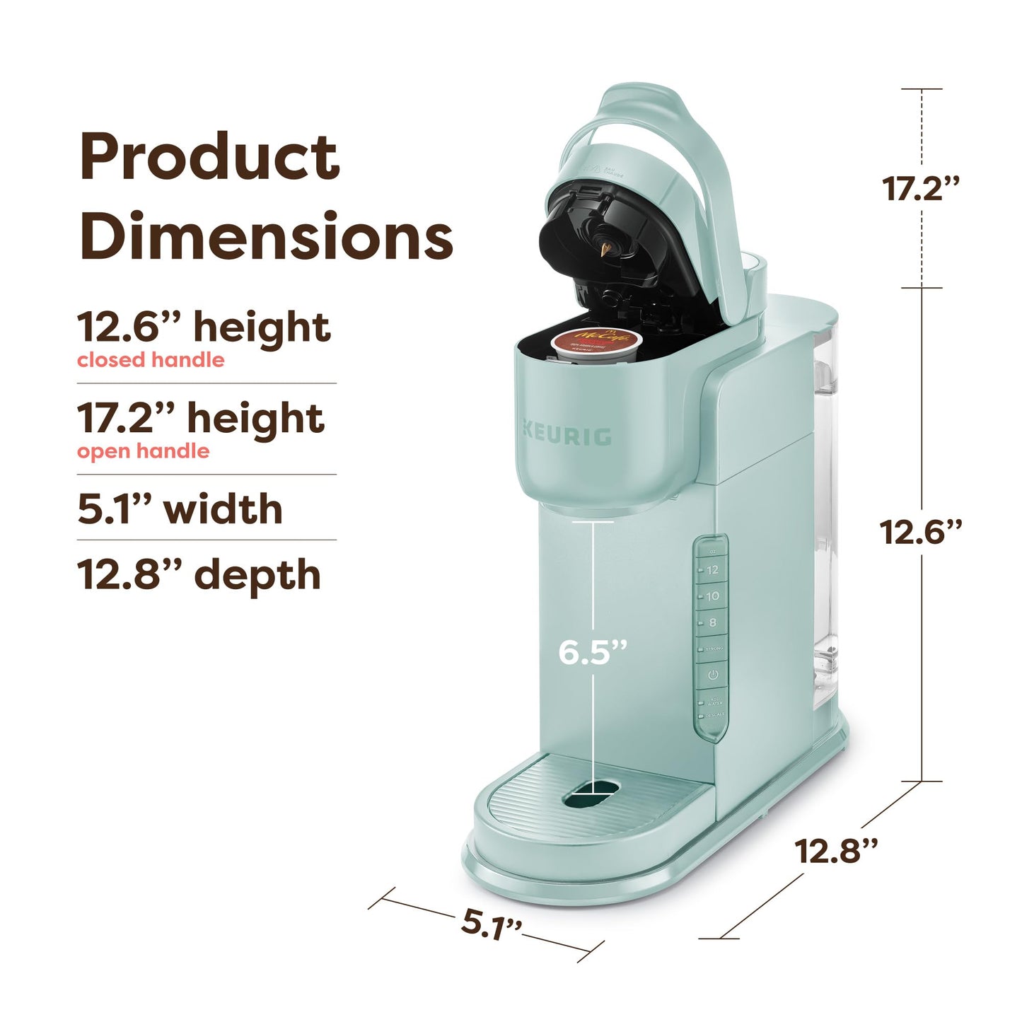 Keurig K-Express Single Serve Coffee Maker – Strong Brew Option, 42oz Reservoir, Sleek Design for Holiday Hosting & Gifting, Mint
