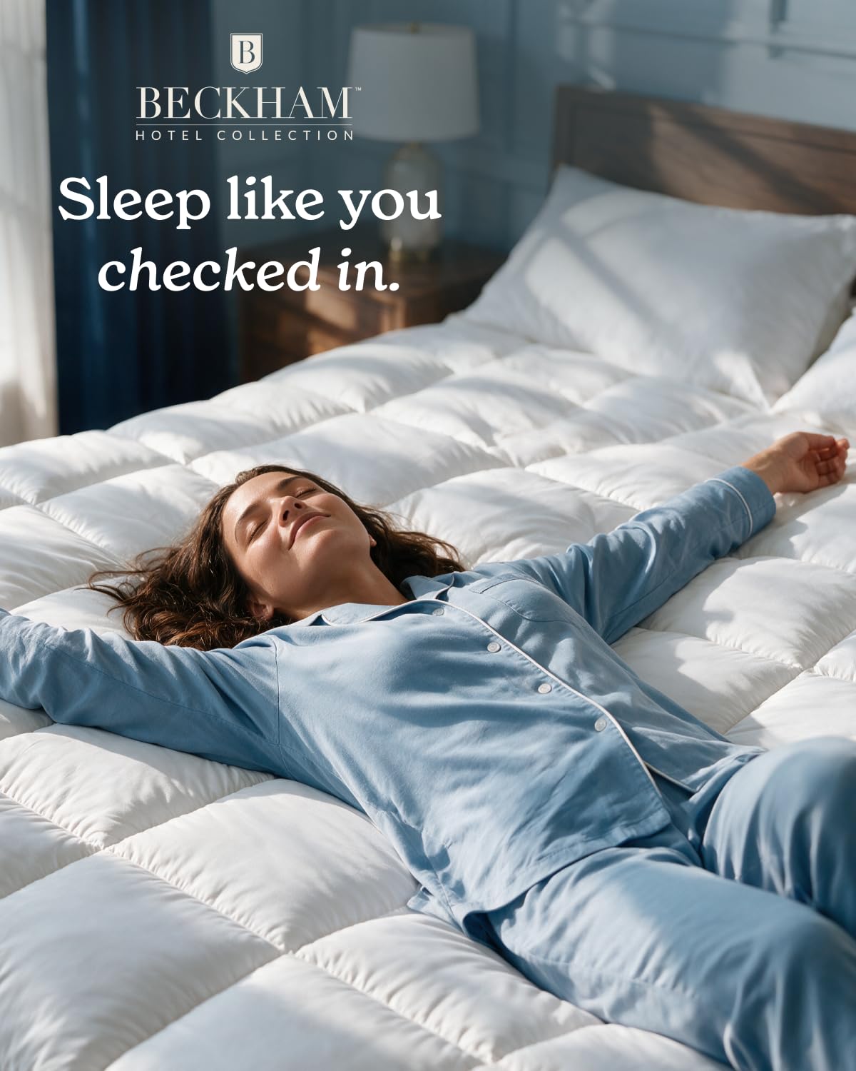 Beckham Hotel Collection Twin XL Size Hybrid Mattress Protector & Pad - Extra Padded, Thick, Plush, & Fitted Mattress Topper for Bed - Quilted Pillow Top Mattress Cover