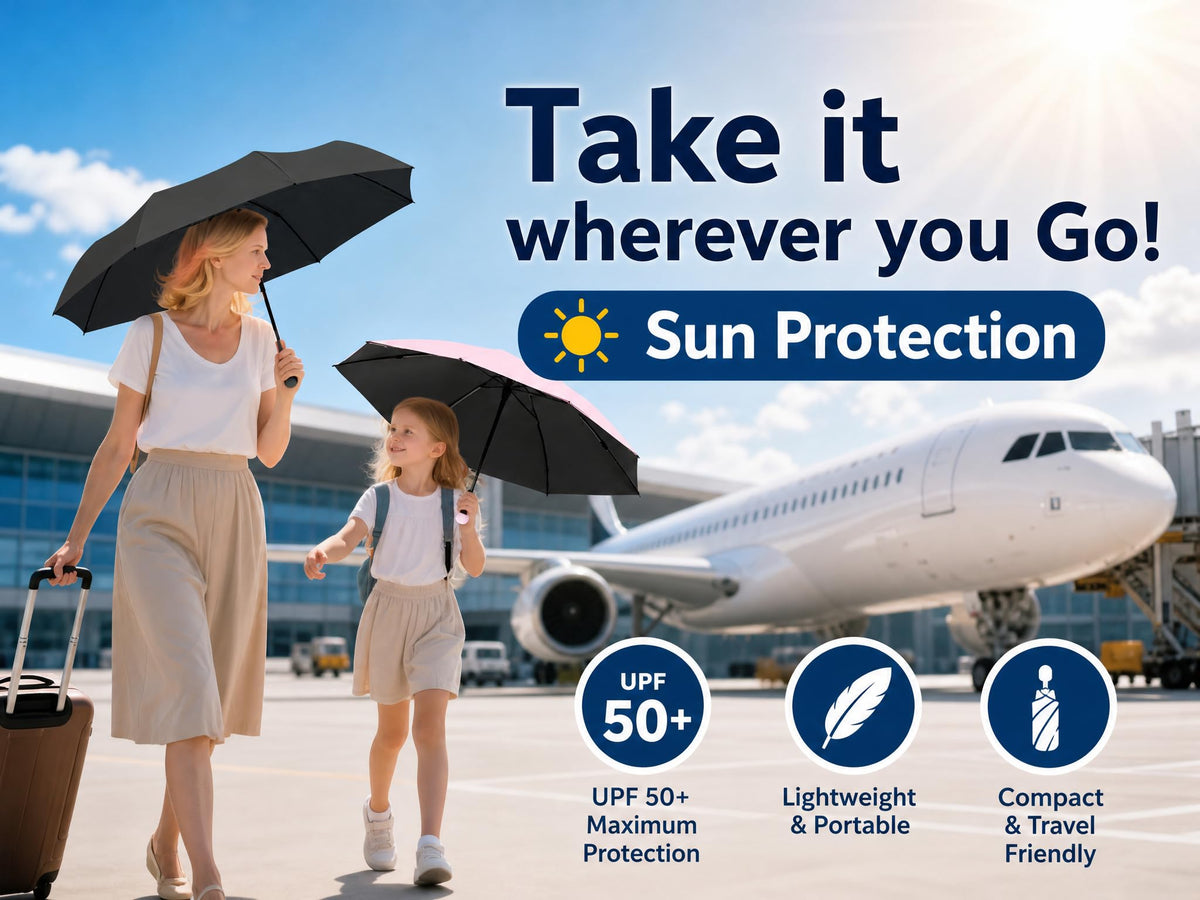 BAODINI Mini Travel Umbrella with UV Sun Protection, Compact Pocket-Size