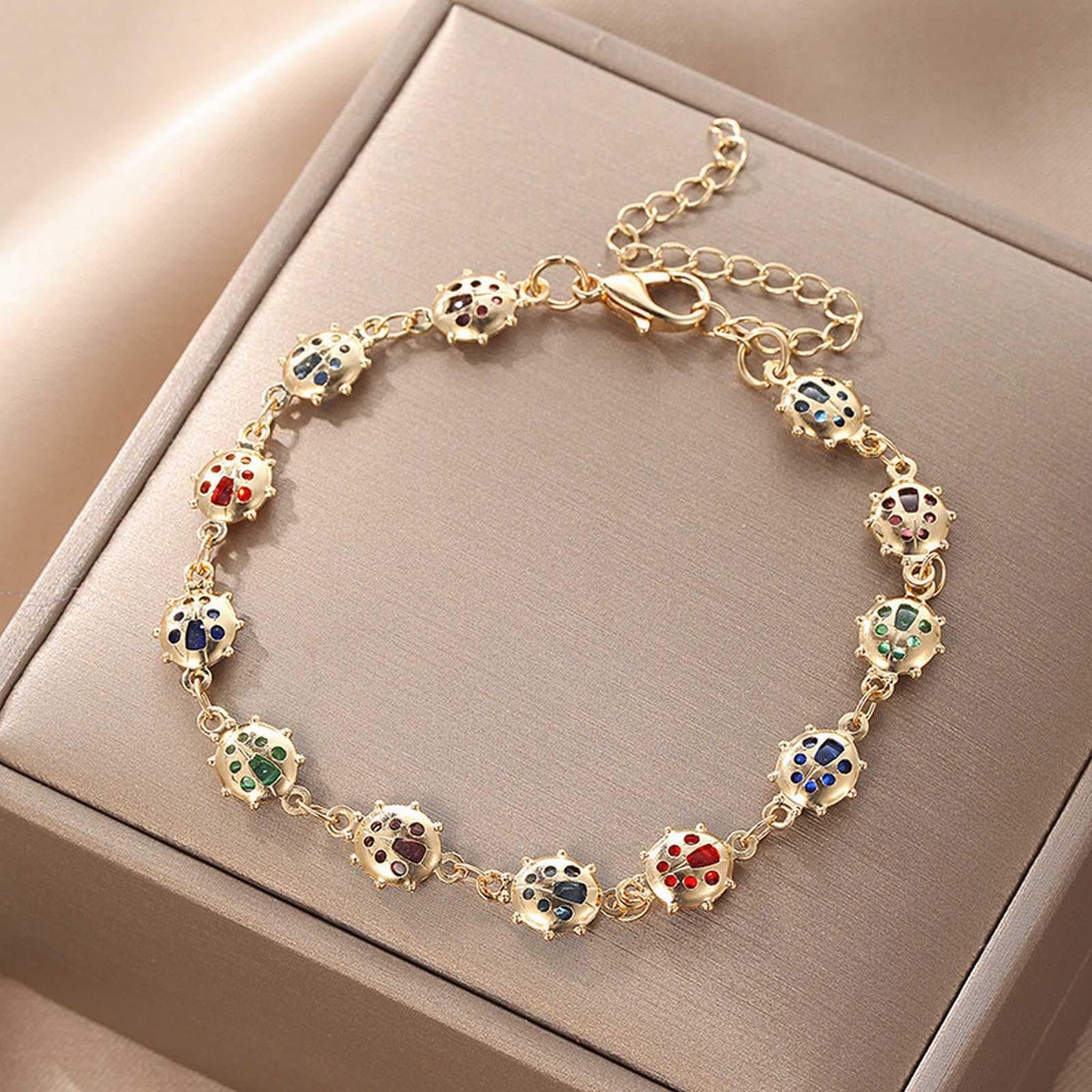 Colorful Heart Zircon Bracelet for Women Creative Dainty Friendship Bracelets Adjustable Chain Love Gifts for Her Valentine's Day Jewelry gifts under 5 dollars