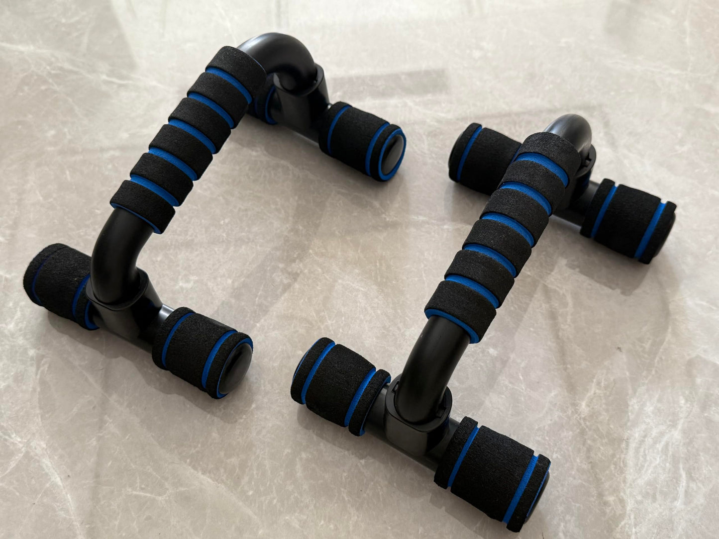 Citufuol 2 Pack Ergonomic Portable Push Up Bars - For Men & Women, Home/Gym/Floor Workouts, Deep Muscle & Strength Training (Blue)