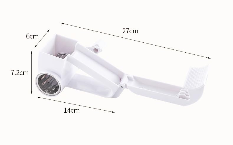 Generic Olive Garden Rotary Cheese Grater with 2 Stainless Steel Drums for Hard Cheese, Parmesan，Nuts, Chocolate White