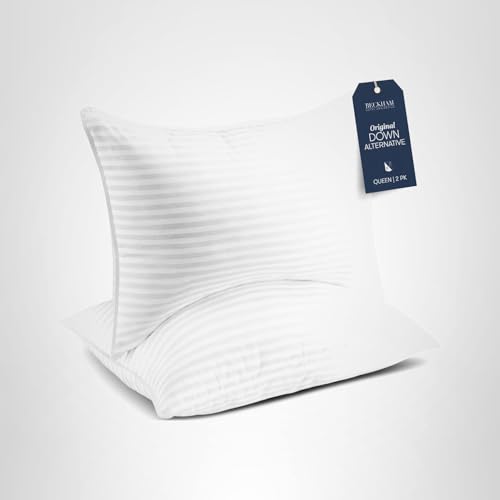 Beckham Hotel Collection Bed Pillows Standard/Queen Size Set of 2 - Original Soft Down Alternative Pillow for Sleeping - Soft Support for Back, Stomach or Side Sleepers