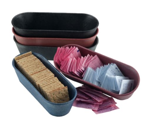 FSE 373-HS-HS1010-RB Cracker and Condiment Basket, 8-1/2" x 3" x 2", Polyethylene, Raspberry Color, Microwaveable and Dishwasher Safe, Commercial Food Basket for Bars and Restaurants, Pack of 24