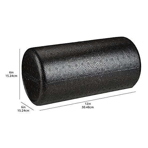 Amazon Basics High Density Foam Roller for Exercise and Recovery, 12 Inches, Black