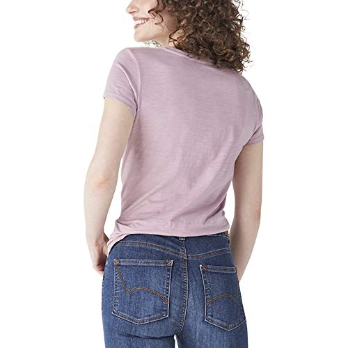 Dickies womens Short Sleeve V-neck T-shirt Work Utility T Shirt, Mauve Shadows, Large US