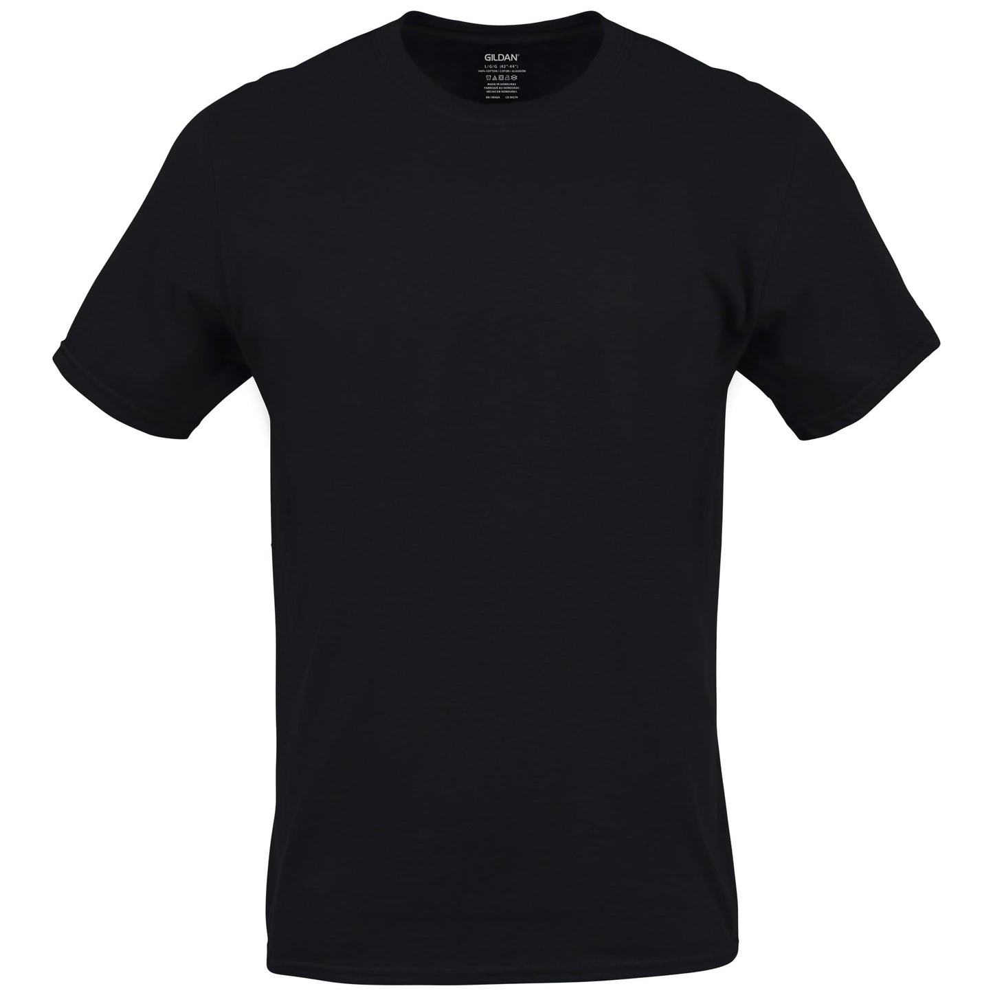 Gildan Men's Crew T-Shirts, Multipack, Style G1100, Black/Sport Grey/Charcoal (5-Pack), Medium