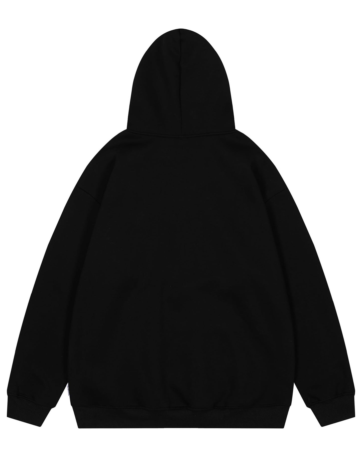 Vamtac Mens Oversized Hoodie Graphic Fall Hoodies Plaid Y2K Casual Vintage Hoodied Pullover Sweatshirts, Black, X-Large