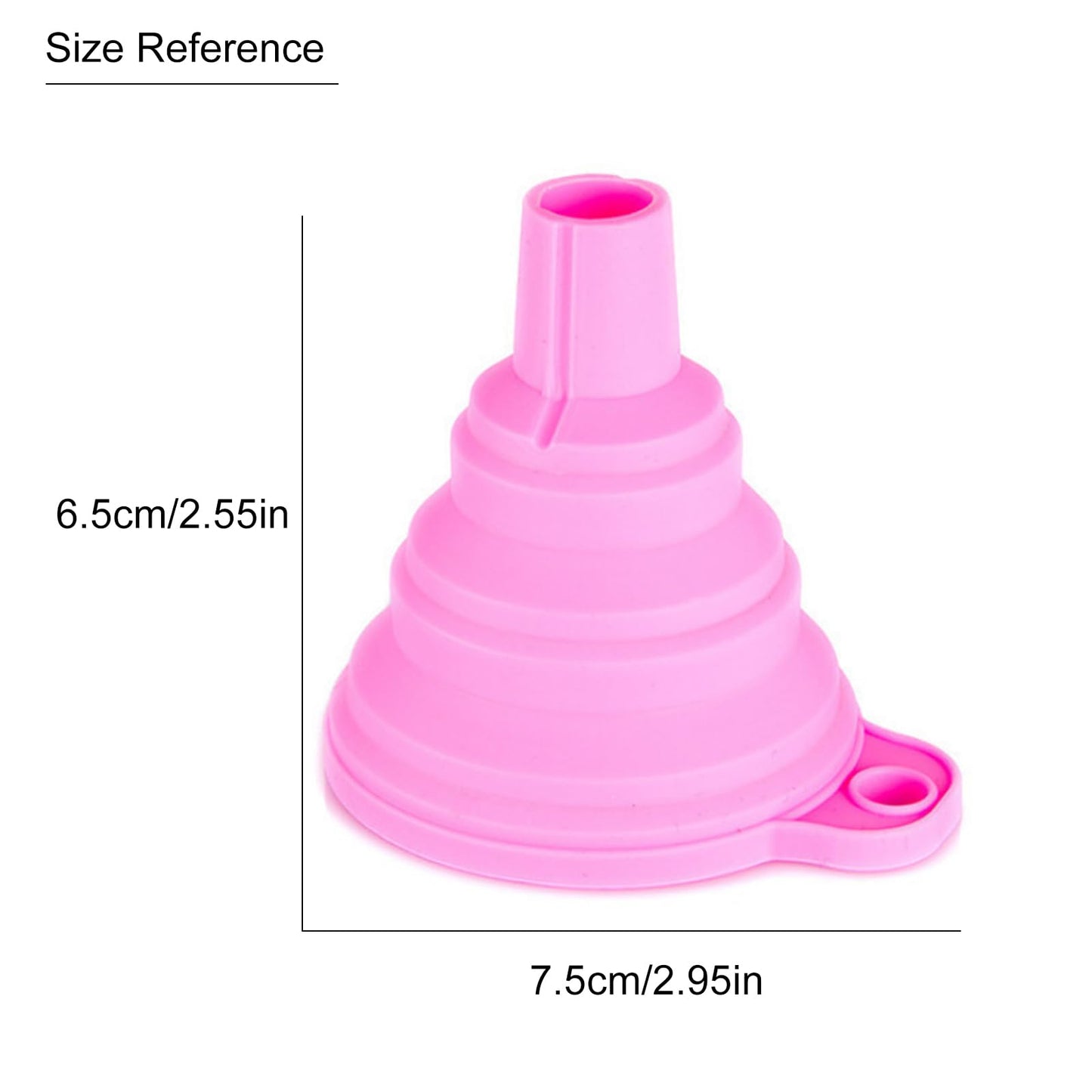 3 Pack Foldable Silicone Funnels with 3 Colors