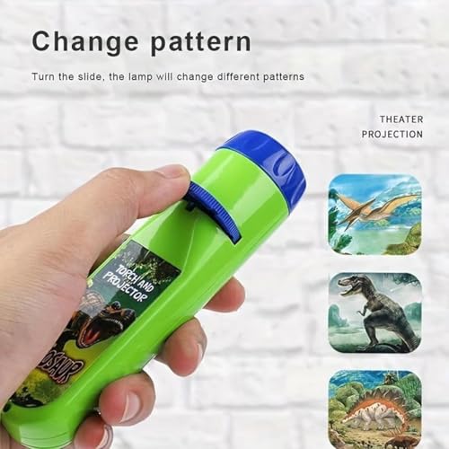 Naxsuia Dinosaur Projector Flashlight, 2026 New Dinosaur Flashlight, Dinosaur Projector Light for Kids Ages 3+, 3 Discs 24 Images, Cool Dinosaurs Toys for Wall Ceiling Tents for Boys Girls