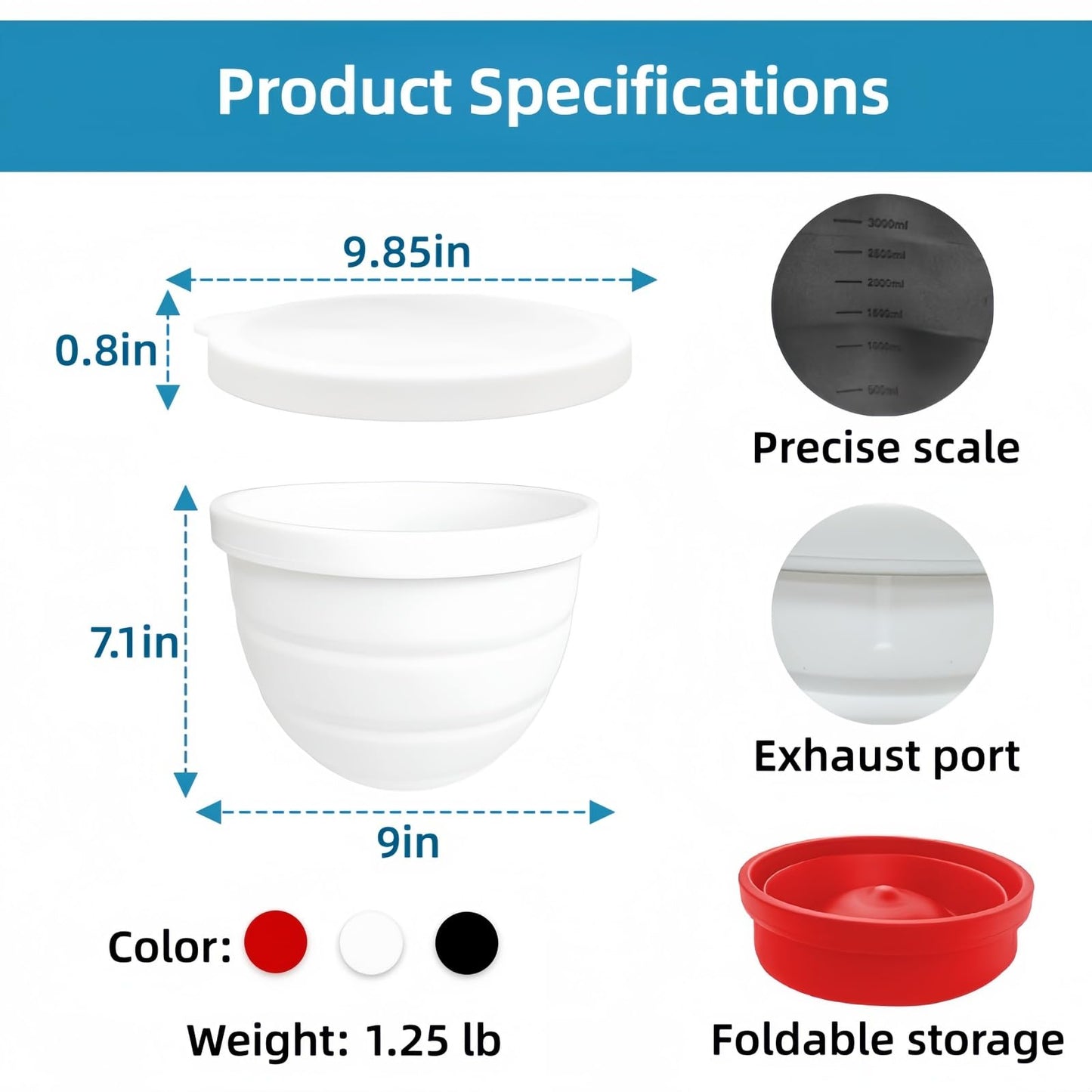 Heavy-Duty & Thickened Silicone Liner for KitchenAid 5Qt Mixer Bowl, Non-Slip Scraper Pads Insert for Tilt-Head Stand Mixers, Easy Clean Food Grade Replacement (Red)