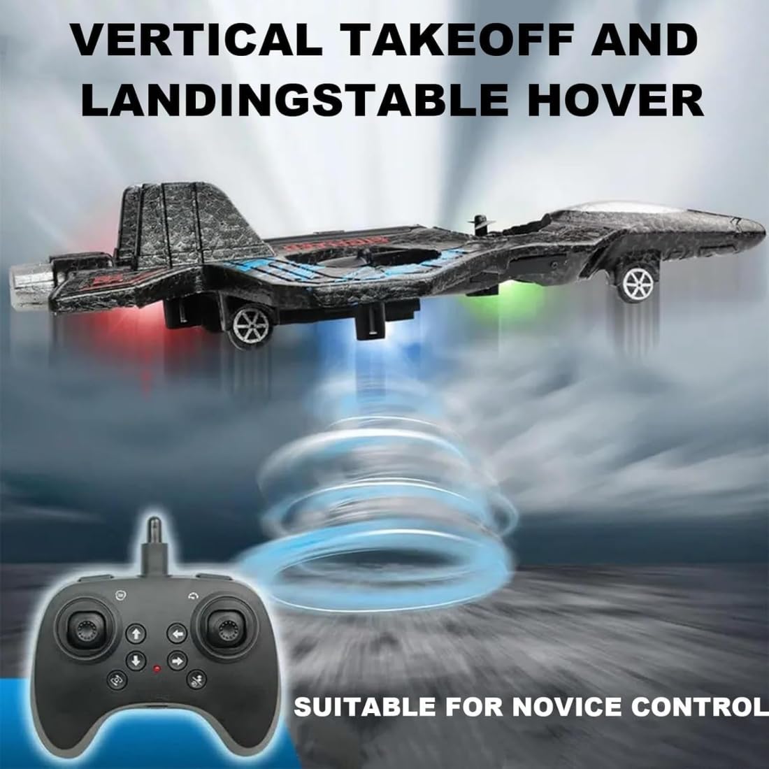 Naxsuia 2026 Upgraded RC Stunt Fighter Jet Toy for Kids with 360° Flips & LED Lights, RC Plane Foam Remote Control Airplane for Kid Boy Adult, Altitude Hold Speed Adjust, RC Airplane Fighter Jet Toy