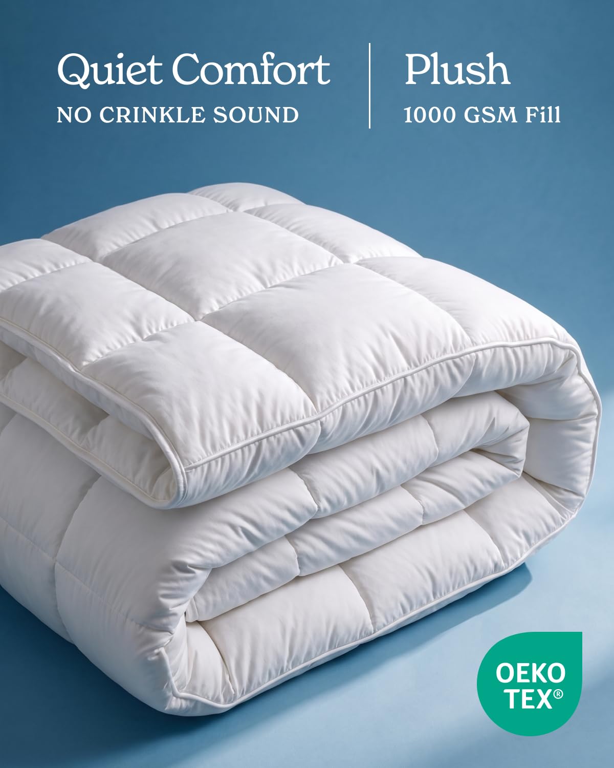 Beckham Hotel Collection Twin XL Size Hybrid Mattress Protector & Pad - Extra Padded, Thick, Plush, & Fitted Mattress Topper for Bed - Quilted Pillow Top Mattress Cover