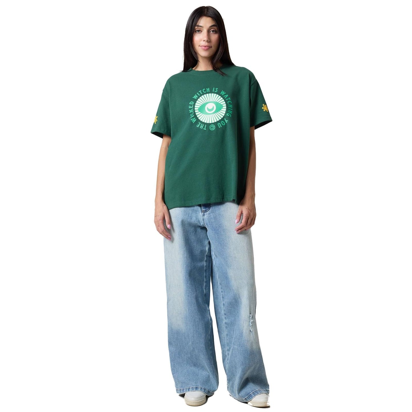 Samii Ryan Wicked x The Witch is Watching Oversized Tee, Green, X-Small