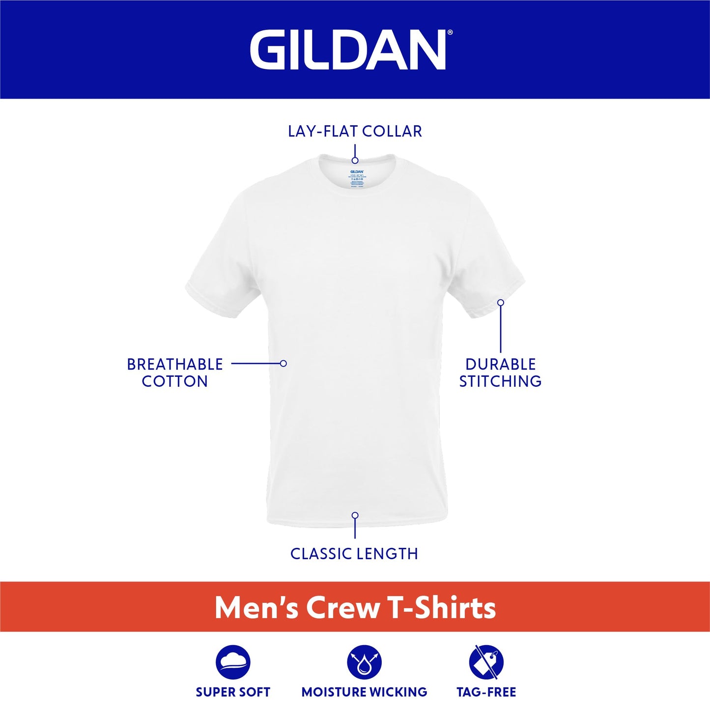 Gildan Men's Crew T-Shirts, Multipack, Style G1100, Black/Sport Grey/Charcoal (5-Pack), Medium