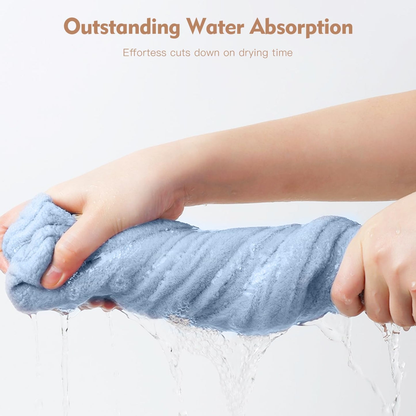 OEAGO Microfiber Hair Towel for Women: Valentines Day Gifts for Her Girlfriends Wife Stocking Stuffers for Women Drying Wrap Towels for Curly Hair Head Accessories 3 Pacs Anti Frizz