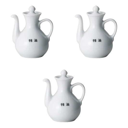 Set of 3 Caster Chili Oil [3.9 inches (10 cm) (120cc)] | Chinese Caster Setomonohonpo