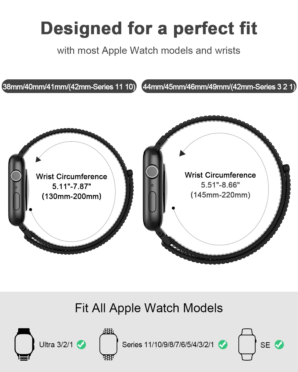 Nylon Loop Sport Band Compatible with Apple Watch Bands 49mm 46mm 45mm 44mm 42mm 41mm 40mm 38mm for Men Women, Soft Nylon Sport Strap Wristbands for iWatch Series 11 10 9 8 7 6 5 4 3 2 1 SE Ultra