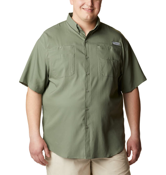 Columbia Mens PFG Tamiami II Short Sleeve Fishing Shirt, Cypress, Small