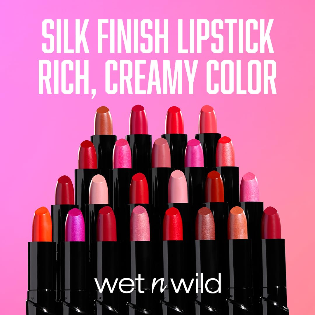 wet n wild Silk Finish Lipstick, Hydrating Rich Buildable Lip Color, Formulated with Vitamins A,E, & Macadamia for Ultimate Hydration, Cruelty-Free & Vegan - Blind Date