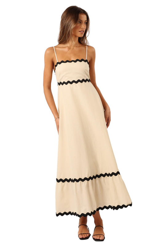 Yana Maxi Dress - Cream Black L