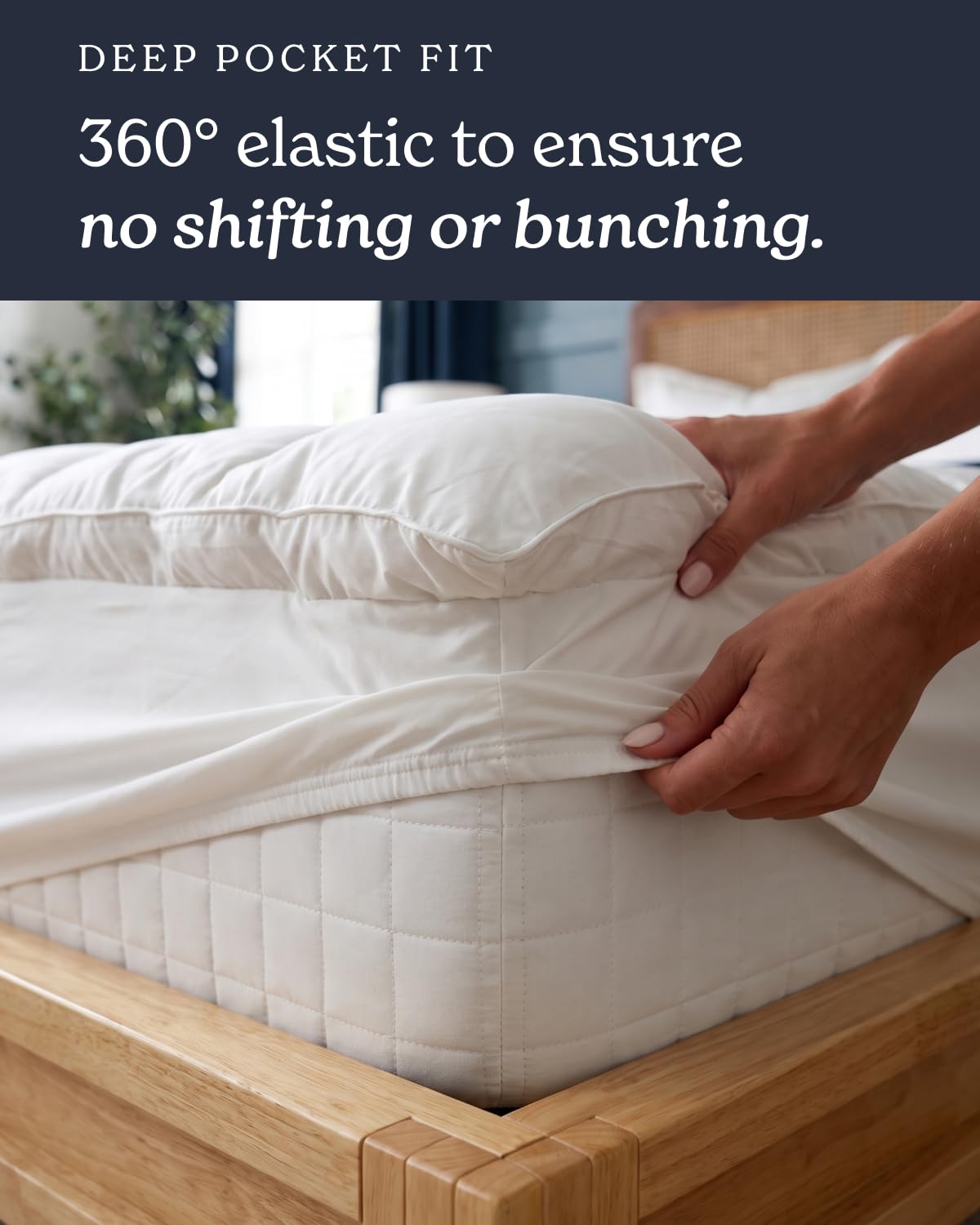 Beckham Hotel Collection Twin XL Size Hybrid Mattress Protector & Pad - Extra Padded, Thick, Plush, & Fitted Mattress Topper for Bed - Quilted Pillow Top Mattress Cover