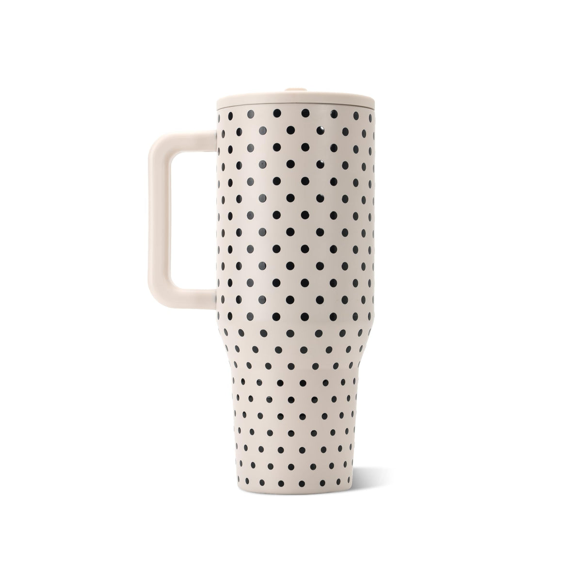 HydroJug Polka Dot Traveler 40oz, Insulated Tumbler, French Vanilla