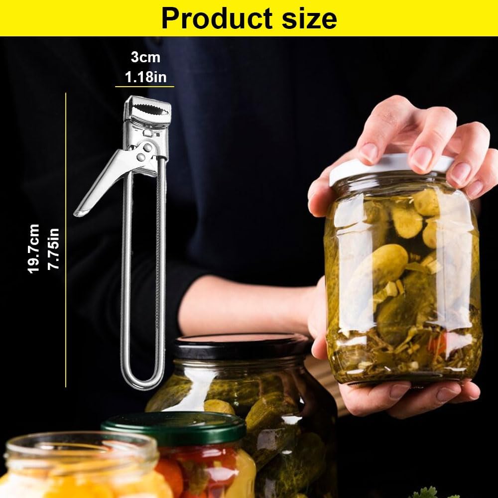 Jar Opener for Weak Hands, 2026 New Adjustable Stainless Steel Jar Opener, Upgrade Multifunctional Stainless Steel Can Opener, Jar Lid Gripper Bottle Opener Kitchen Accessories (1)