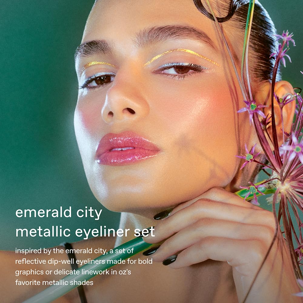 r.e.m. beauty by Ariana Grande Wicked: For Good | Emerald City Metallic Eyeliner Set | Long-Wearing, Smudge-Resistant Formula | 4 Shades