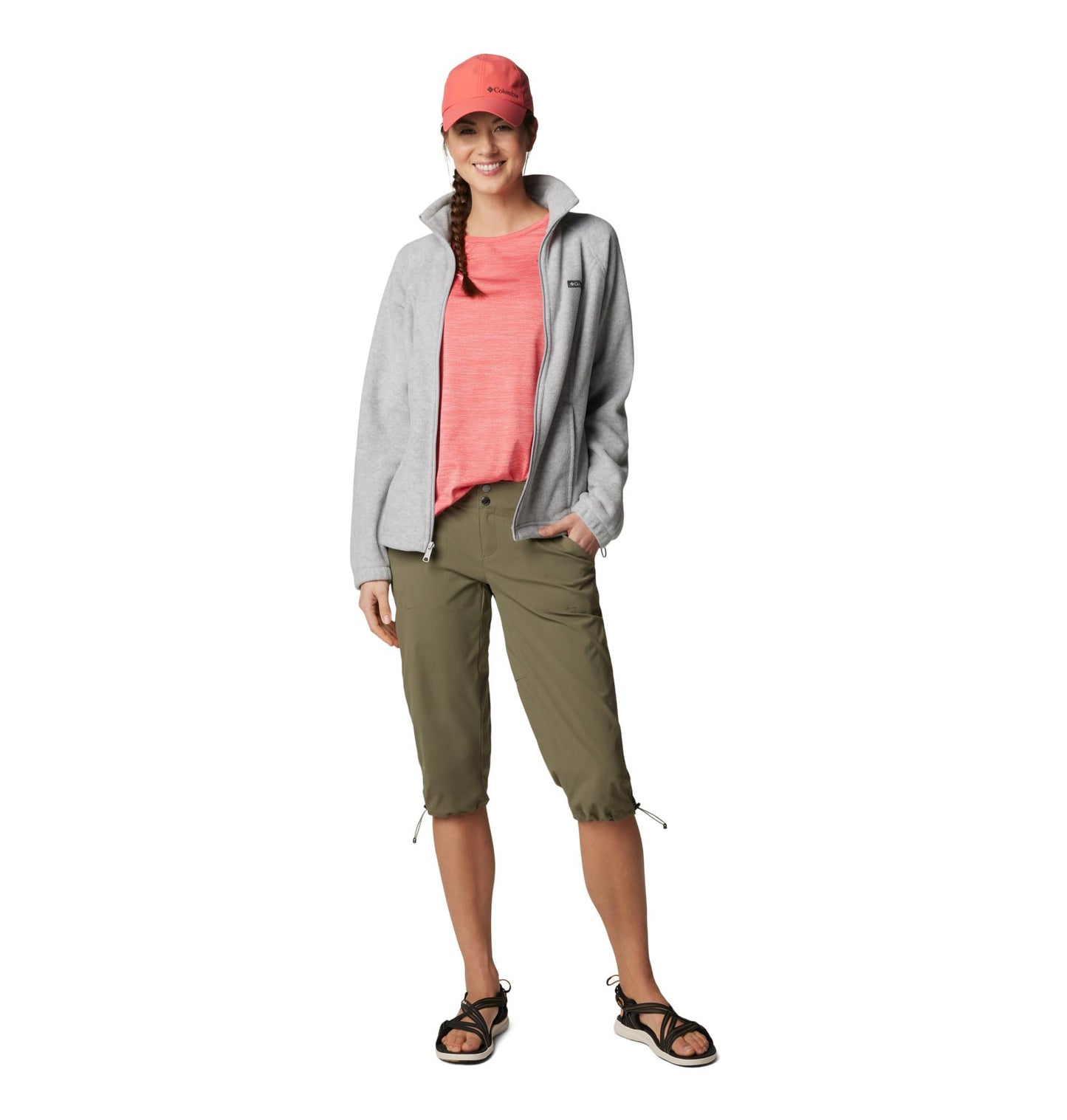 Columbia Womens Benton Springs Full Zip Fleece Jacket, Cirrus Grey Heather, Large