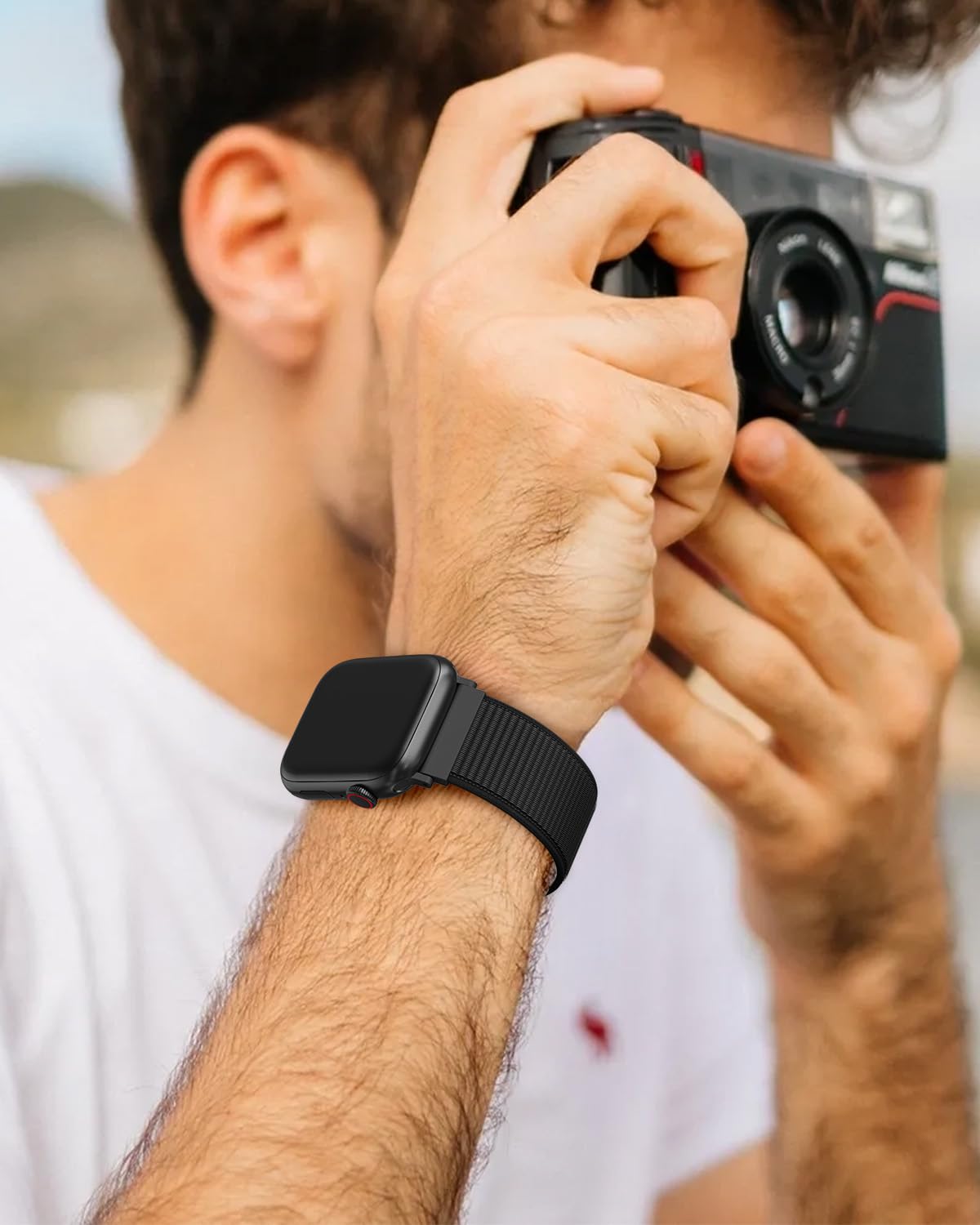 Nylon Loop Sport Band Compatible with Apple Watch Bands 49mm 46mm 45mm 44mm 42mm 41mm 40mm 38mm for Men Women, Soft Nylon Sport Strap Wristbands for iWatch Series 11 10 9 8 7 6 5 4 3 2 1 SE Ultra