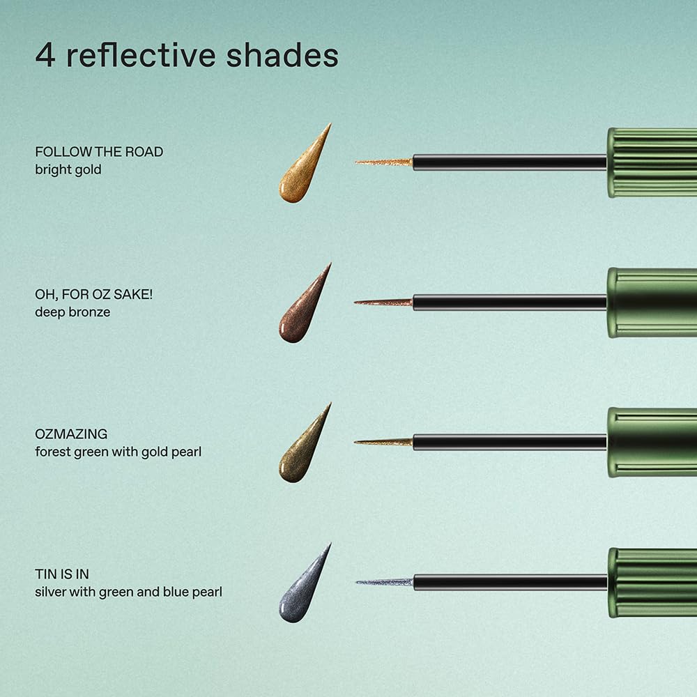 r.e.m. beauty by Ariana Grande Wicked: For Good | Emerald City Metallic Eyeliner Set | Long-Wearing, Smudge-Resistant Formula | 4 Shades