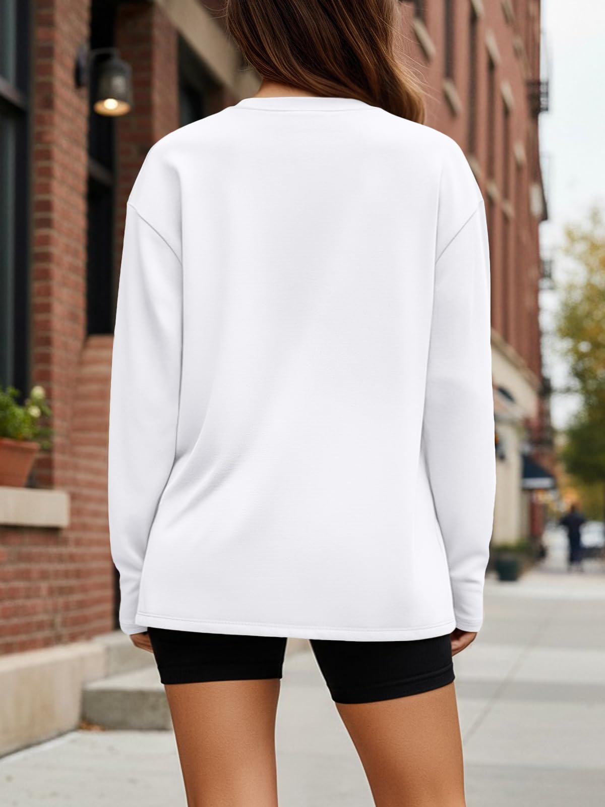 Trendy Queen Womens Oversized Long Sleeve Shirts Fall Tops 2026 Basic Tees