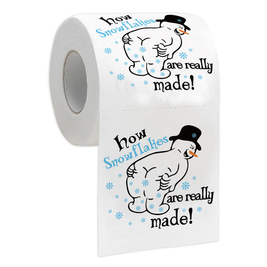 Funny Christmas Toilet Papers, Christmas Bathroom Decorations, 200 Sheets Holiday Toilet Papers, Novelty White Elephant Gag Gifts for Men Women, Xmas Stocking Stuffers Party Decor Supplies