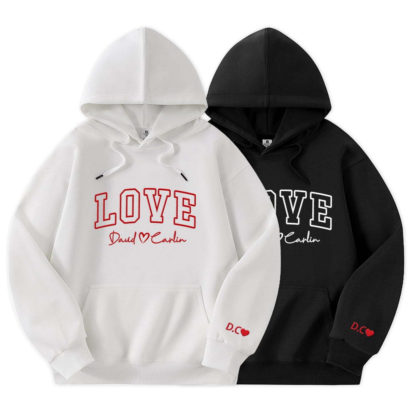 Chersinger Custom Embroidered Hoodie & Sweatshirt from Photo for Him and Her, Personalized Gift for Girlfriend, Boyfriend, Valentines Day, Christmas, anniversary