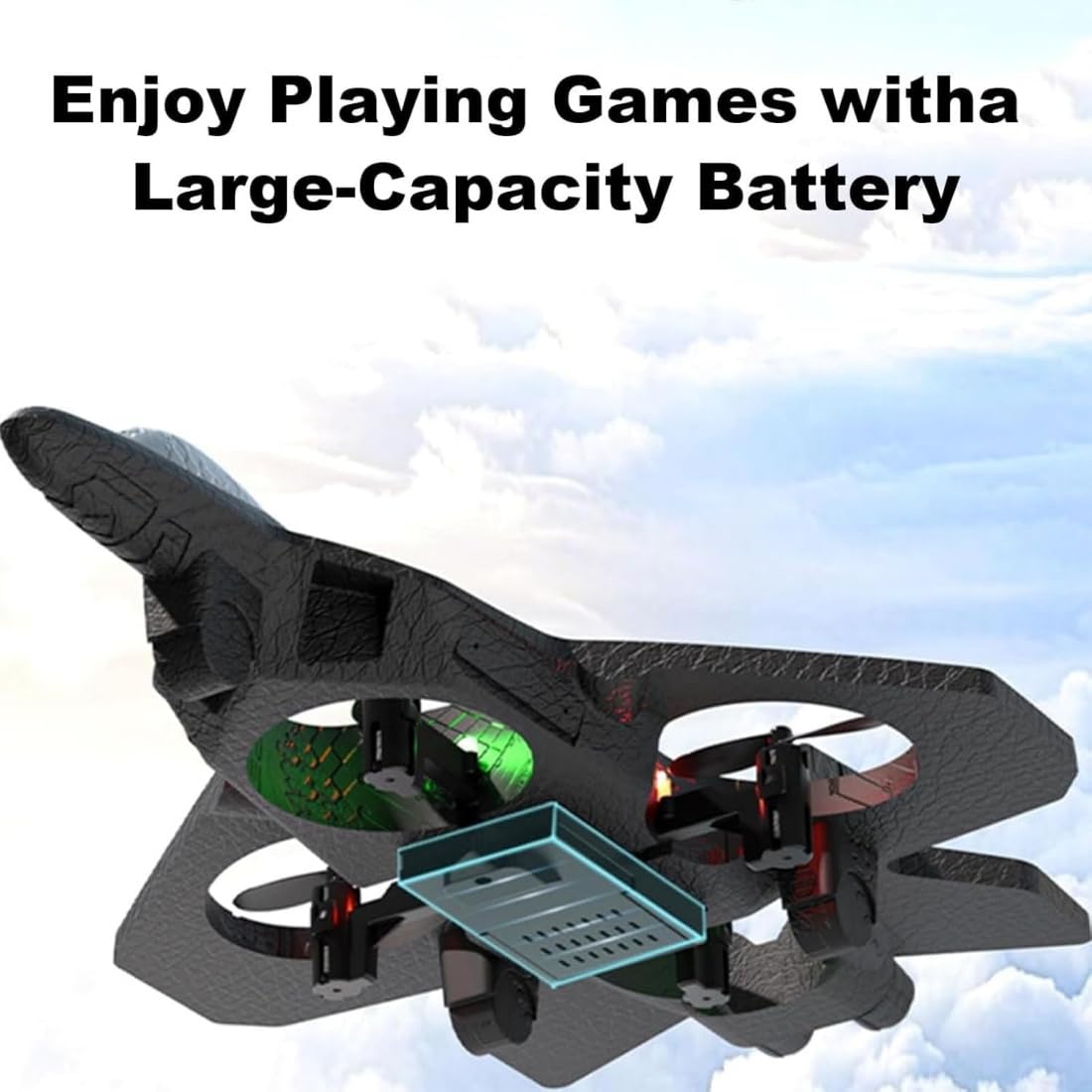 Naxsuia 2026 Upgraded RC Stunt Fighter Jet Toy for Kids with 360° Flips & LED Lights, RC Plane Foam Remote Control Airplane for Kid Boy Adult, Altitude Hold Speed Adjust, RC Airplane Fighter Jet Toy