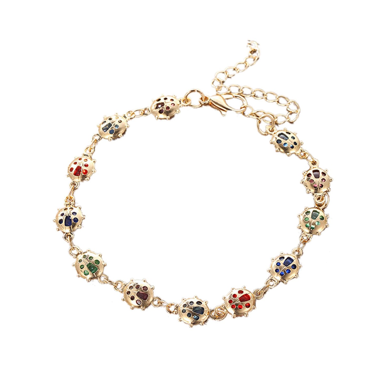 Colorful Heart Zircon Bracelet for Women Creative Dainty Friendship Bracelets Adjustable Chain Love Gifts for Her Valentine's Day Jewelry gifts under 5 dollars