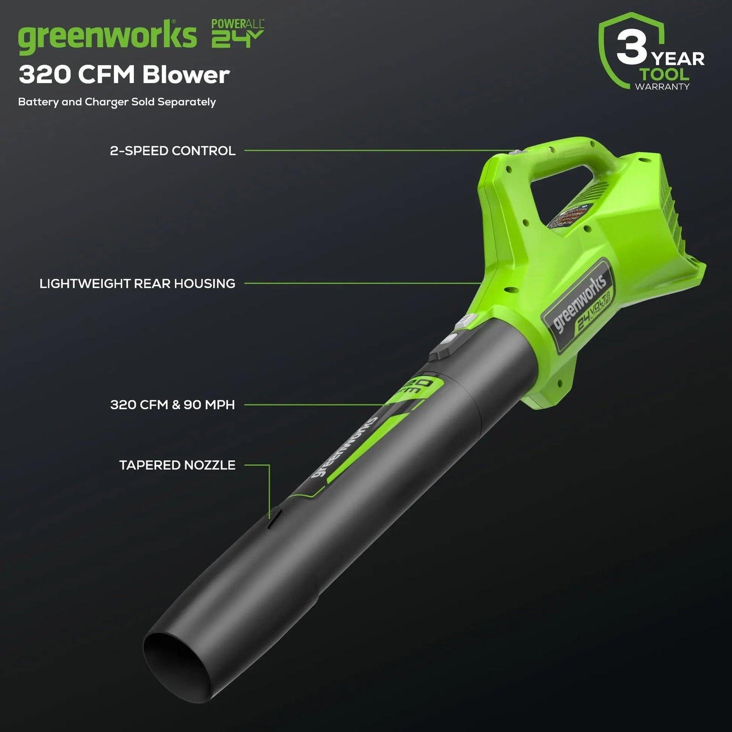 Greenworks 48V (2x24V) High - Performance Cordless Yard Tool Combo: 21" Self - Propelled Lawn Mower, 12" Trimmer & Blower, with 3 Batteries & 2 Chargers