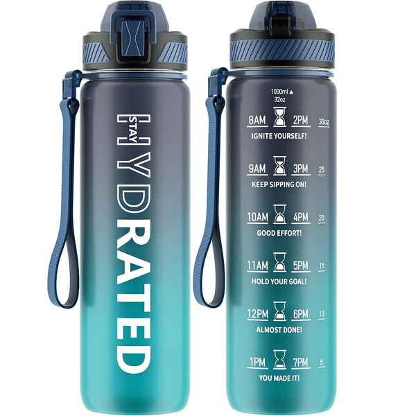 Qlur 32oz Motivational Water Bottle