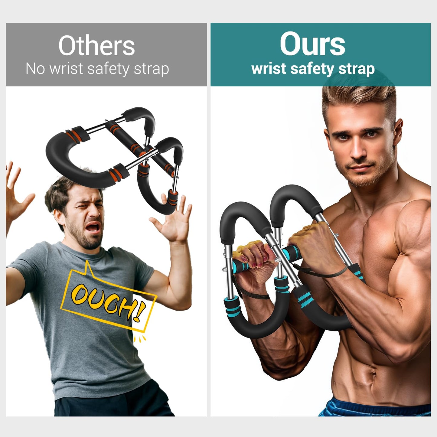 9 Level Settings (Weekly Chest Arm Training Plan Included) Upgraded (20-140LBS) Adjustable Twister Trainer with 4 Springs & Workout Poster, Arm Workout for Men