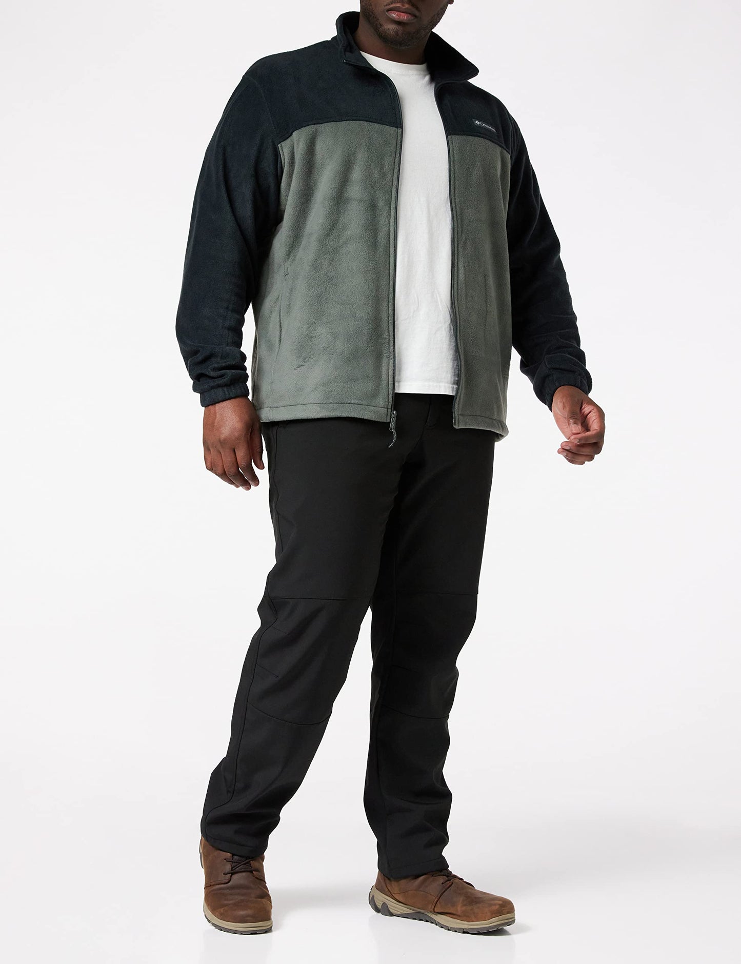 Columbia Men's Steens Mountain 2.0 Full Zip Fleece Jacket, Black/Grill, Large