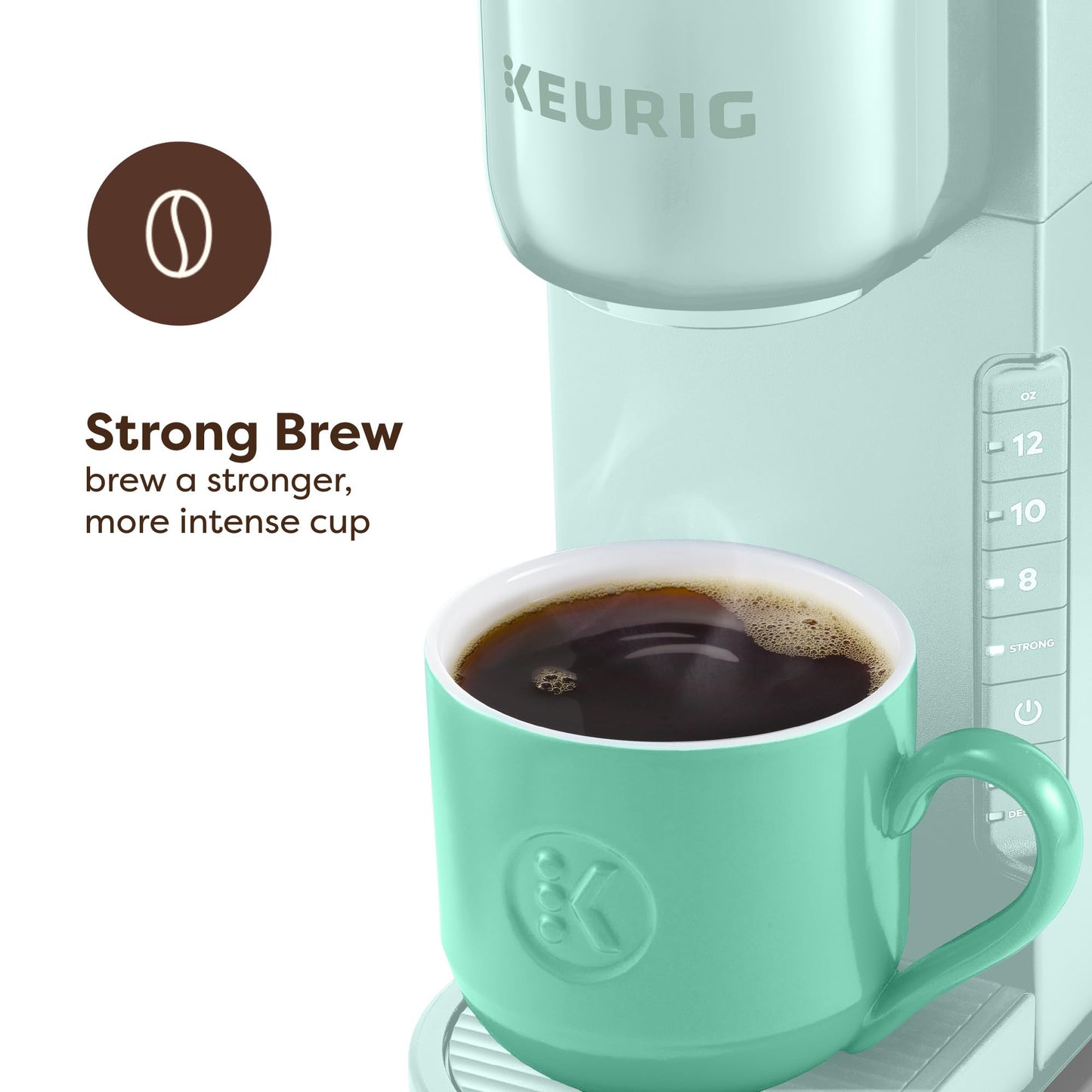 Keurig K-Express Single Serve Coffee Maker – Strong Brew Option, 42oz Reservoir, Sleek Design for Holiday Hosting & Gifting, Mint