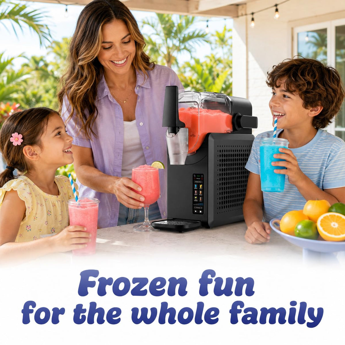 Iceman by Chefman Slush-Ease MAX 90oz Slushie Machine, 64oz Liquid Capacity Frozen Drink Maker & Slushy Machine with 5 Presets and LED Display, Perfect for Frozen Margaritas, Frappes, Smoothies