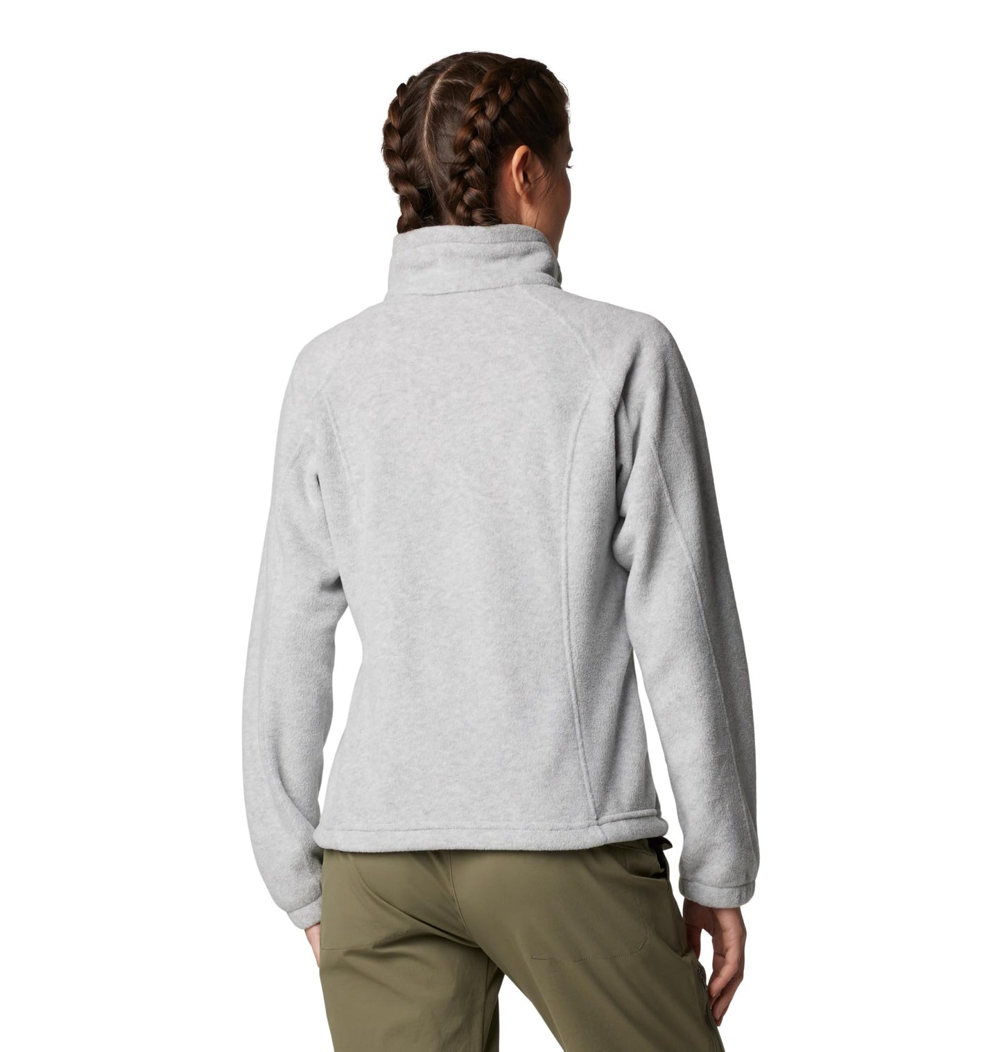 Columbia Womens Benton Springs Full Zip Fleece Jacket, Cirrus Grey Heather, Large