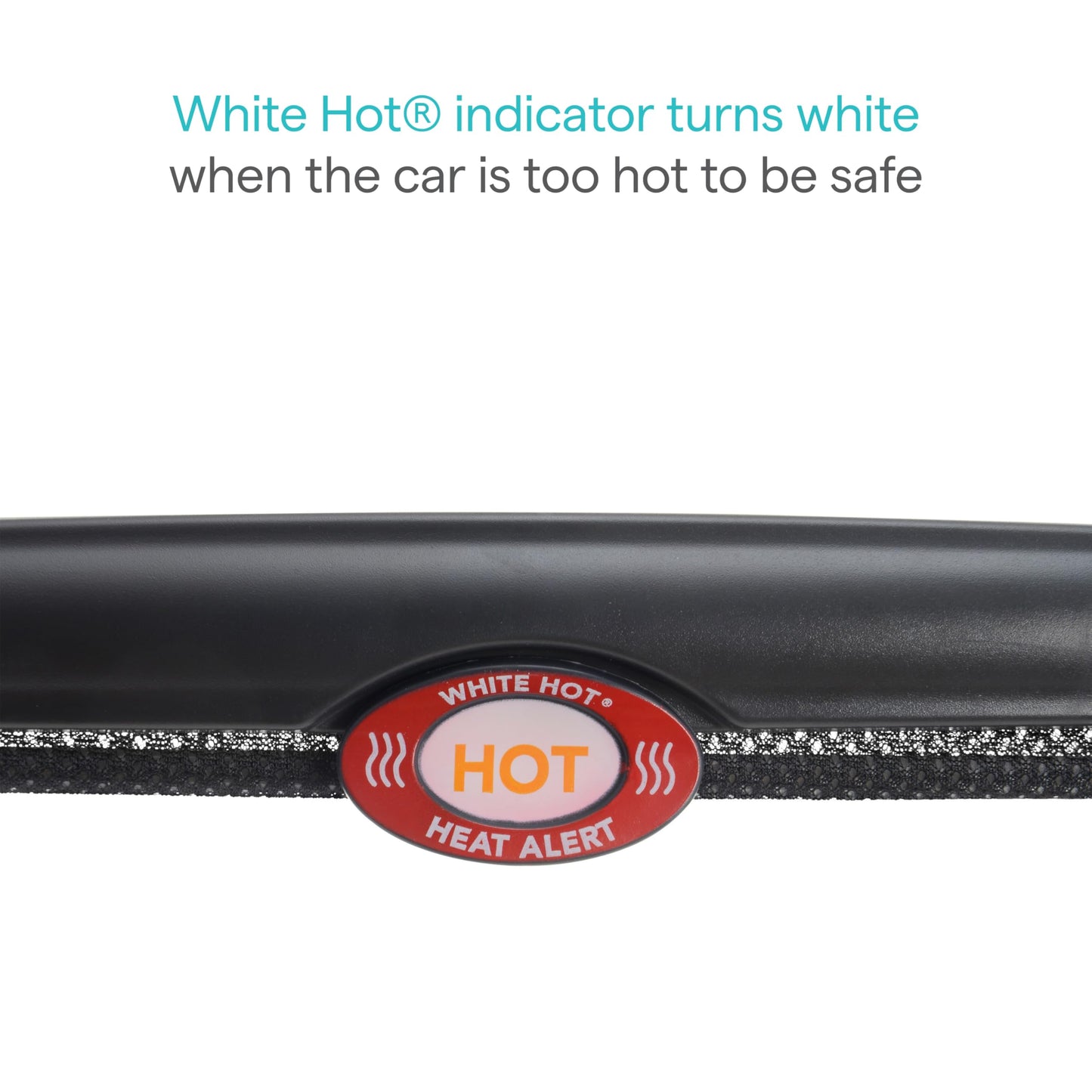 Munchkin Brica Sun Safety Car Window Shade with Heat Alert, Helps Block UVA/UVB Rays, 2 Pack, Black