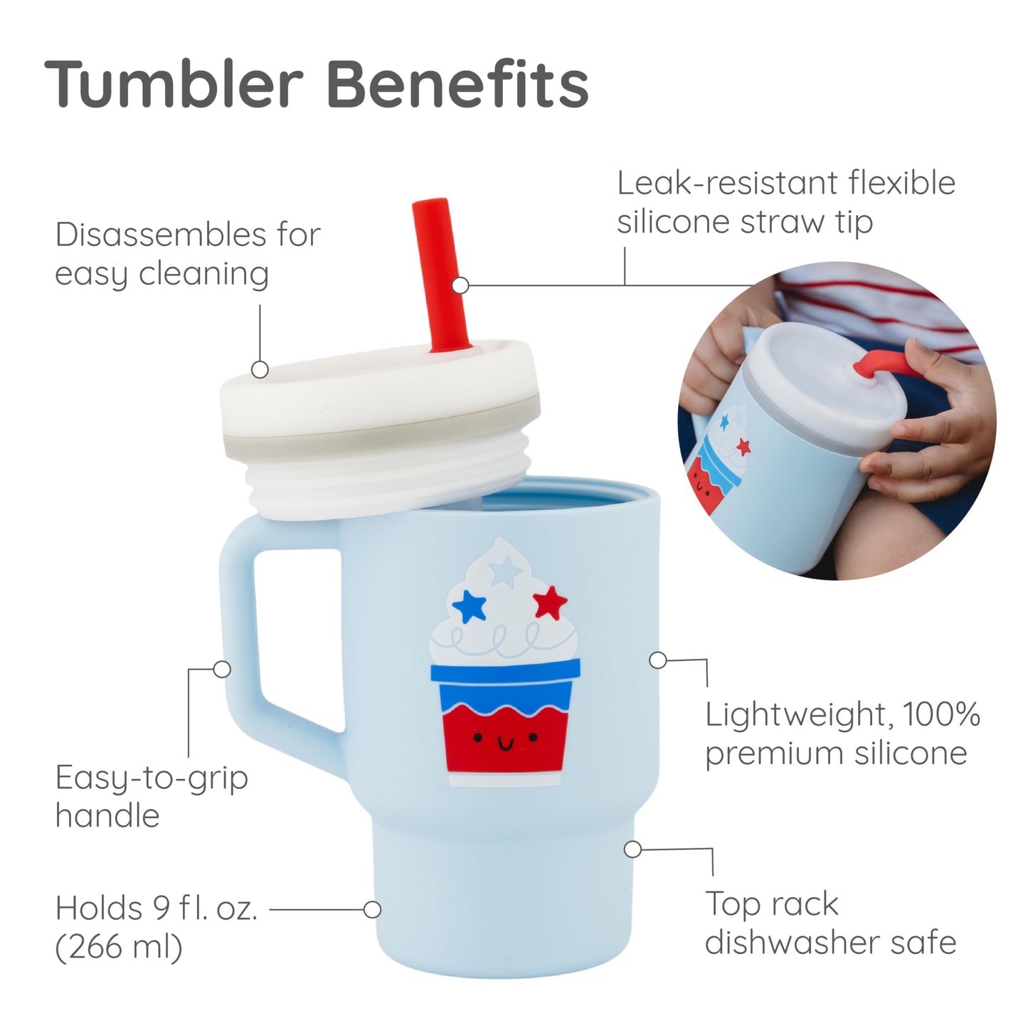 Infantino My 1st Tumbler Sippy Cup, Ice Cream