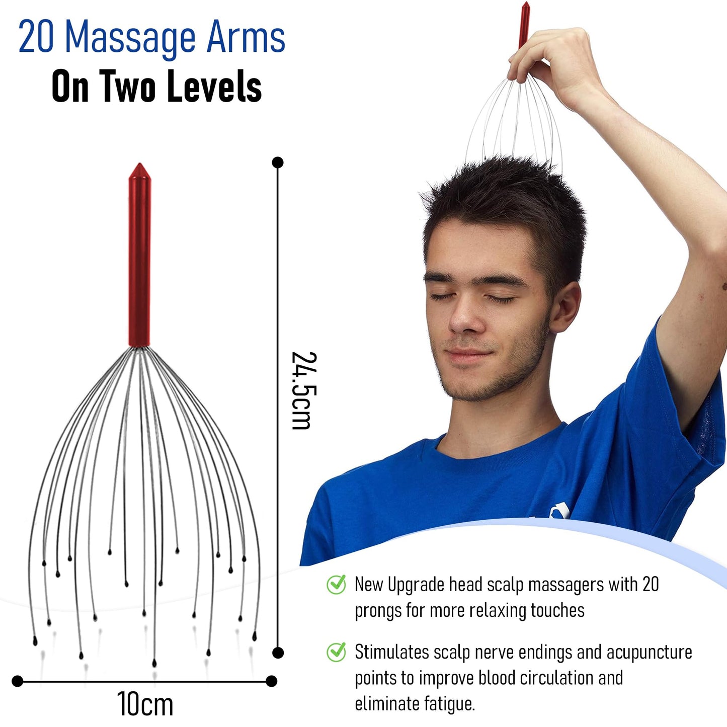 Head Massager Scalp Stocking Stuffers for Adults Men Women White Elephant Gifts Teens Gift for Men Who Have Everything Dad Christmas Mom Grandma Grandpa Him Her Stuffer Husband Ideas Boyfriend Father