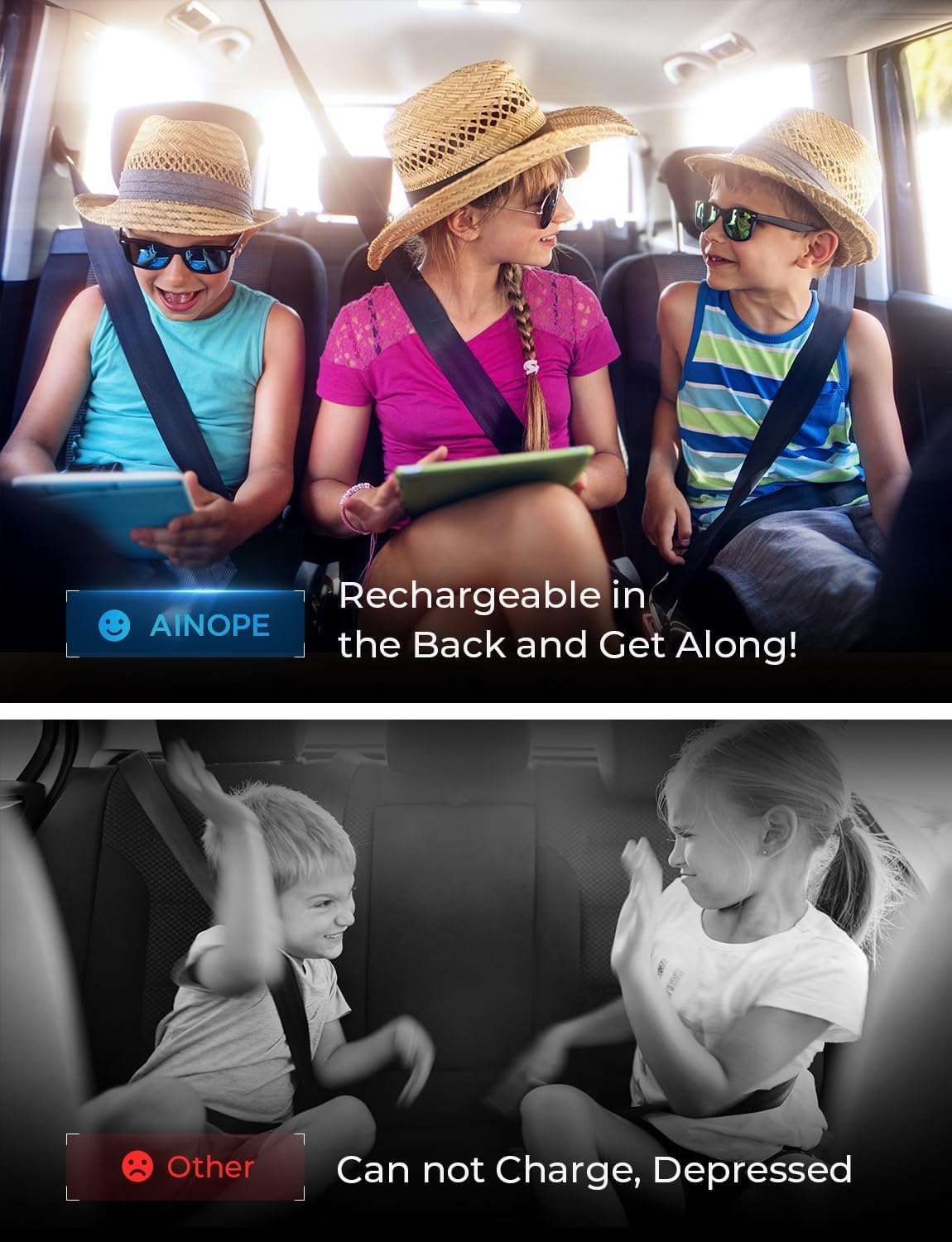 AINOPE 108W USB C Car Charger with 6 Fast Charging Ports, Road Trip Essentials Cigarette Lighter Car Travel Essentials for Long Trips Kids for iPhone 16 15 Pro Max 14 iPad S24 S25 Hire Tablet 17