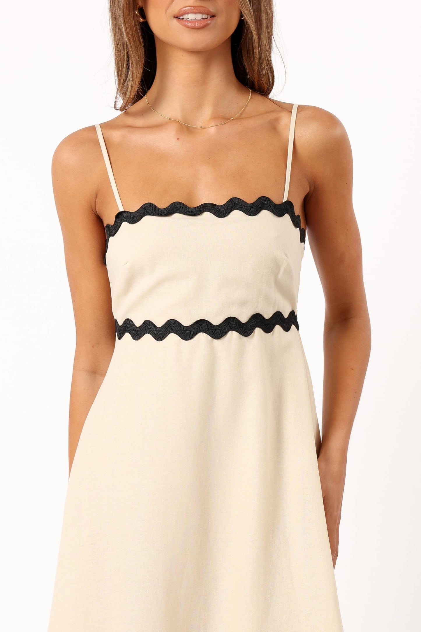 Yana Maxi Dress - Cream Black L